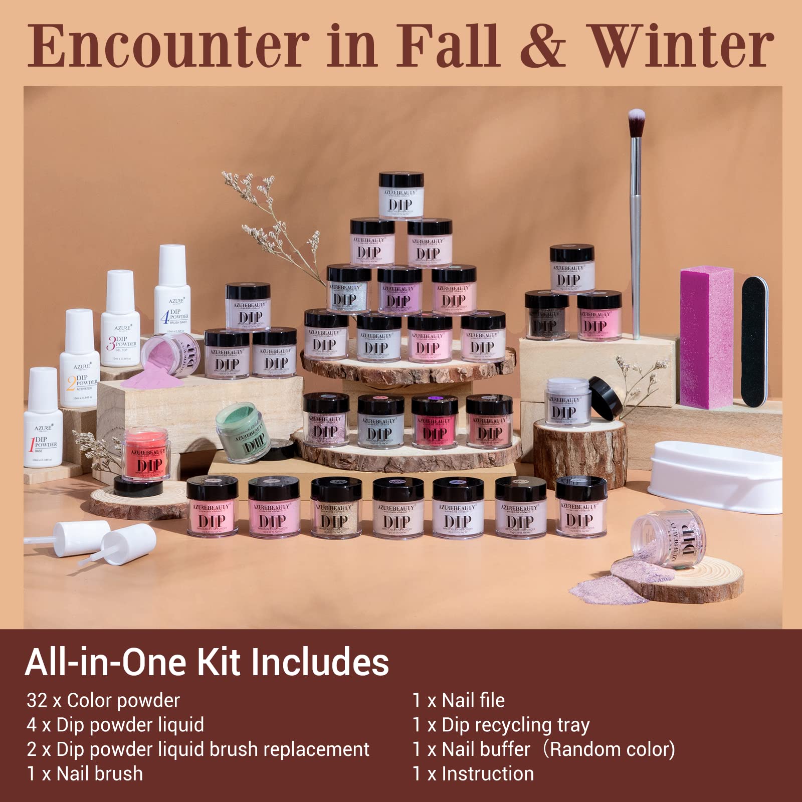 Encounter Love - 42Pcs Dip Powder Nail Kit Starter Kit