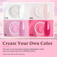 Pastel Collection - 12Pcs Dip Powder Nail Kit Starter Kit