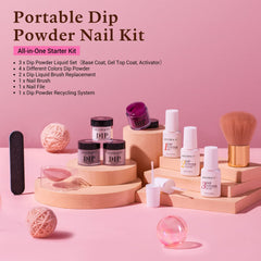 Pastel Collection - 12Pcs Dip Powder Nail Kit Starter Kit