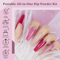 Elegant Lady - 12Pcs Dip Powder Nail Kit Starter Kit