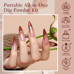 Office Lady - 12Pcs Dip Powder Nail Kit Starter Kit
