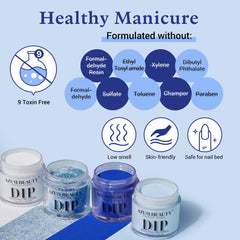 Aquamarine - 12Pcs Dip Powder Nail Kit Starter Kit