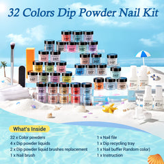 Going Summer - 42Pcs Dip Powder Nail Kit Starter Kit