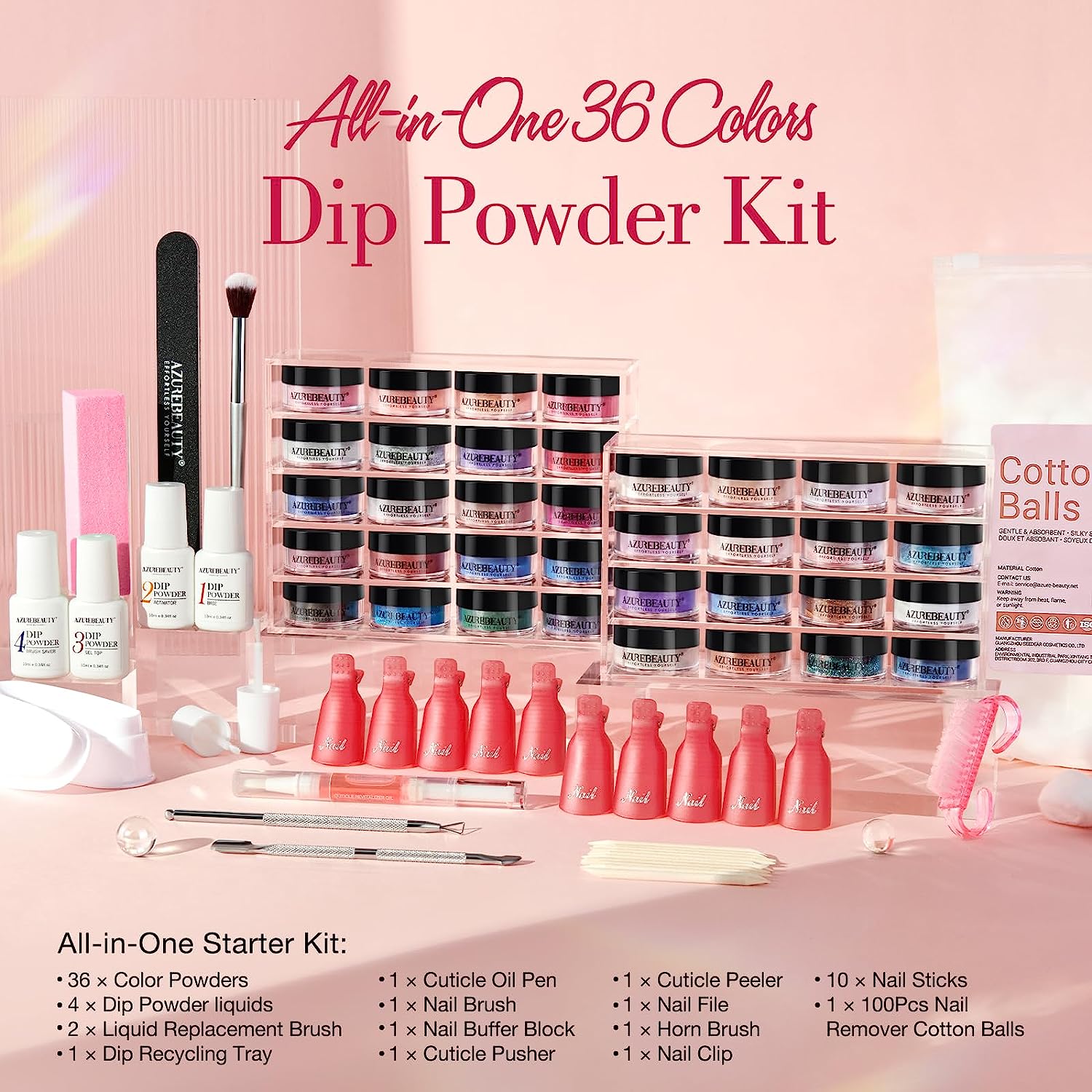 Muse - 36Colors Dip Powder Nail Kit Starter Kit