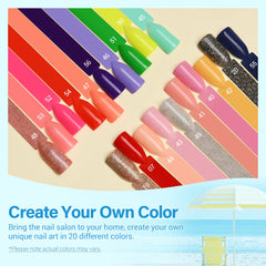 Rainbow - 29Pcs Dip Powder Nail Kit Starter Kit